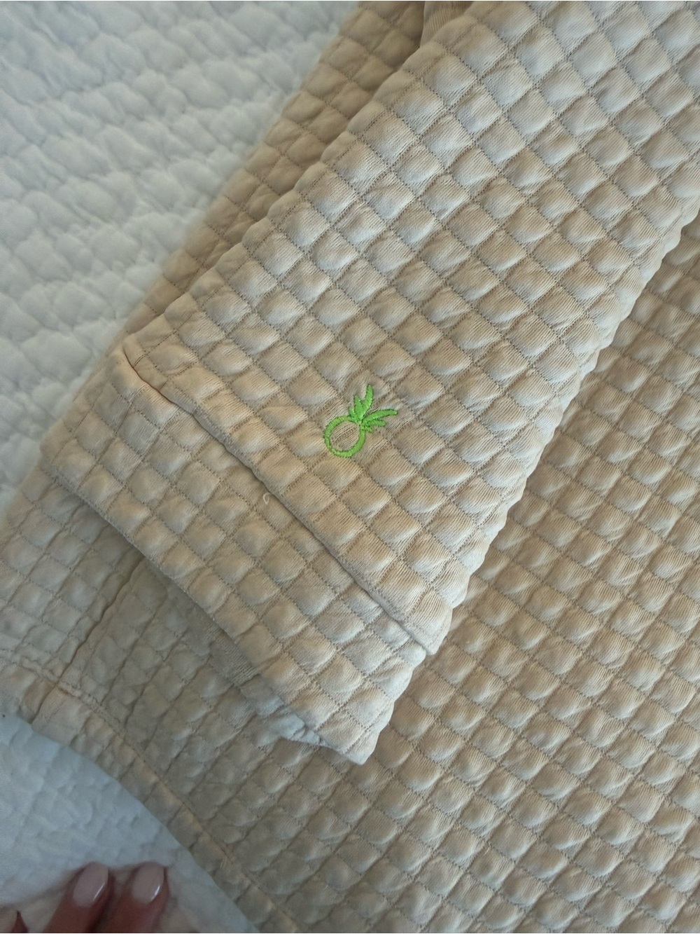 Dudley Stephen Beige Pocomo Pullover-quilted Quarter-Zip XL - Picture 5 of 5